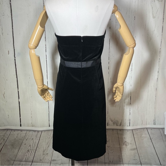NEW NWT J. Crew Black Velvet Bow Strapless Fitted Cocktail Party Dress Size 6 - Picture 8 of 16